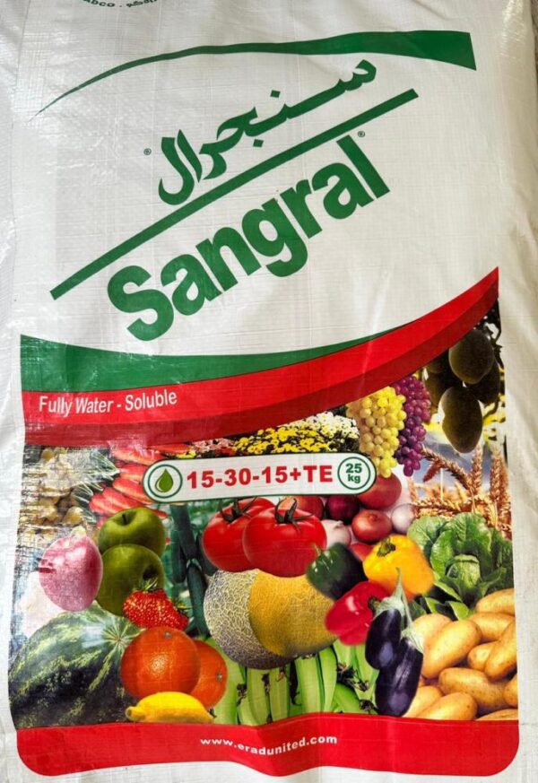 سماد سنجرال 15-15-30 +TE عالي البوتاسيوم 25 كيلو